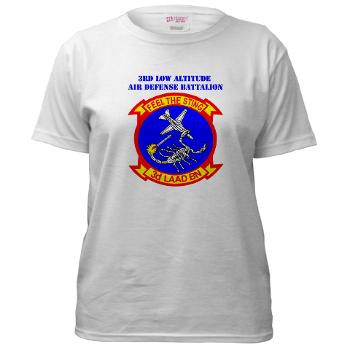 3LAADB - A01 - 04 - 3rd Low Altitude Air Defense Bn with Text - Women's T-Shirt - Click Image to Close